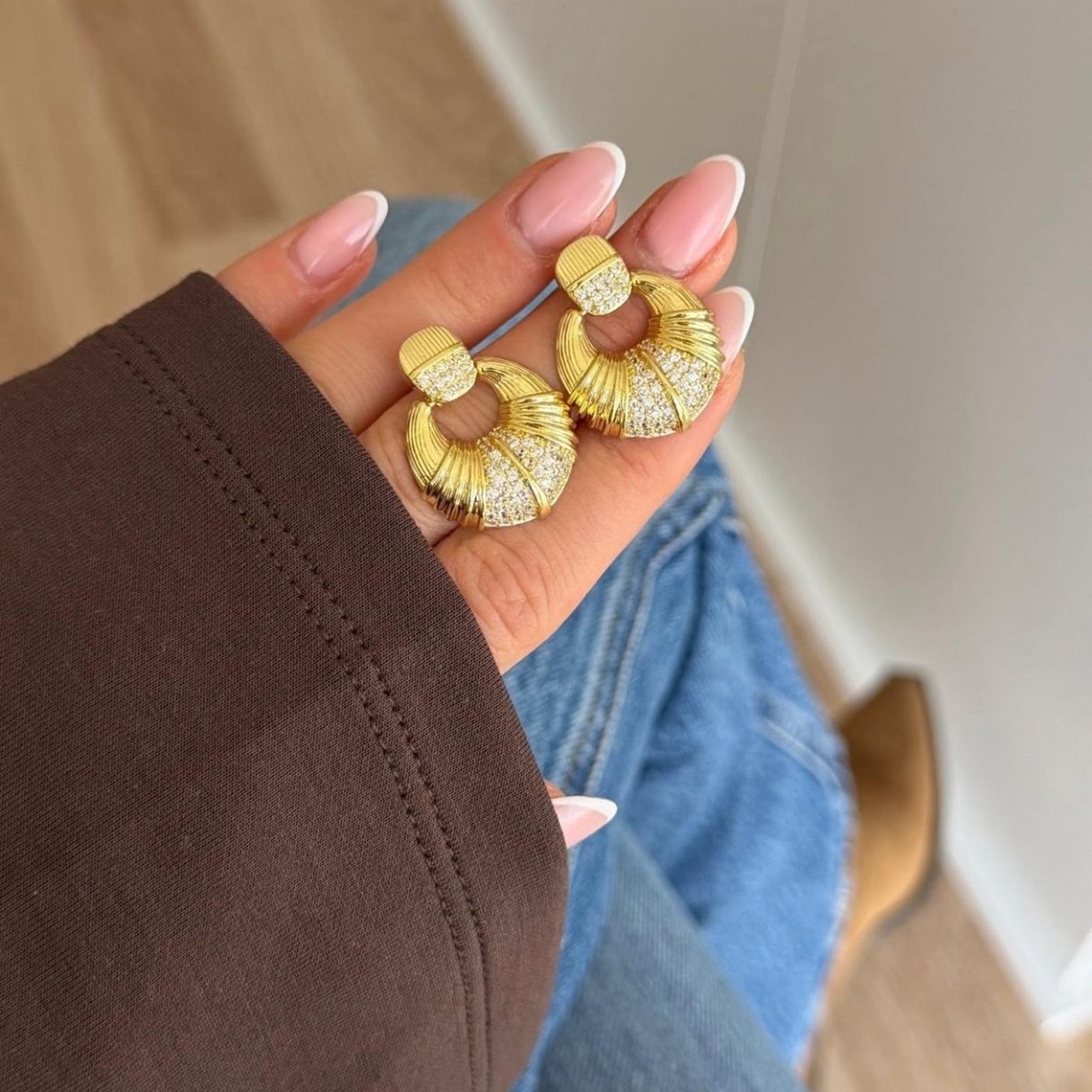 Vergoldete Luxe Glow Ohrringe ✨