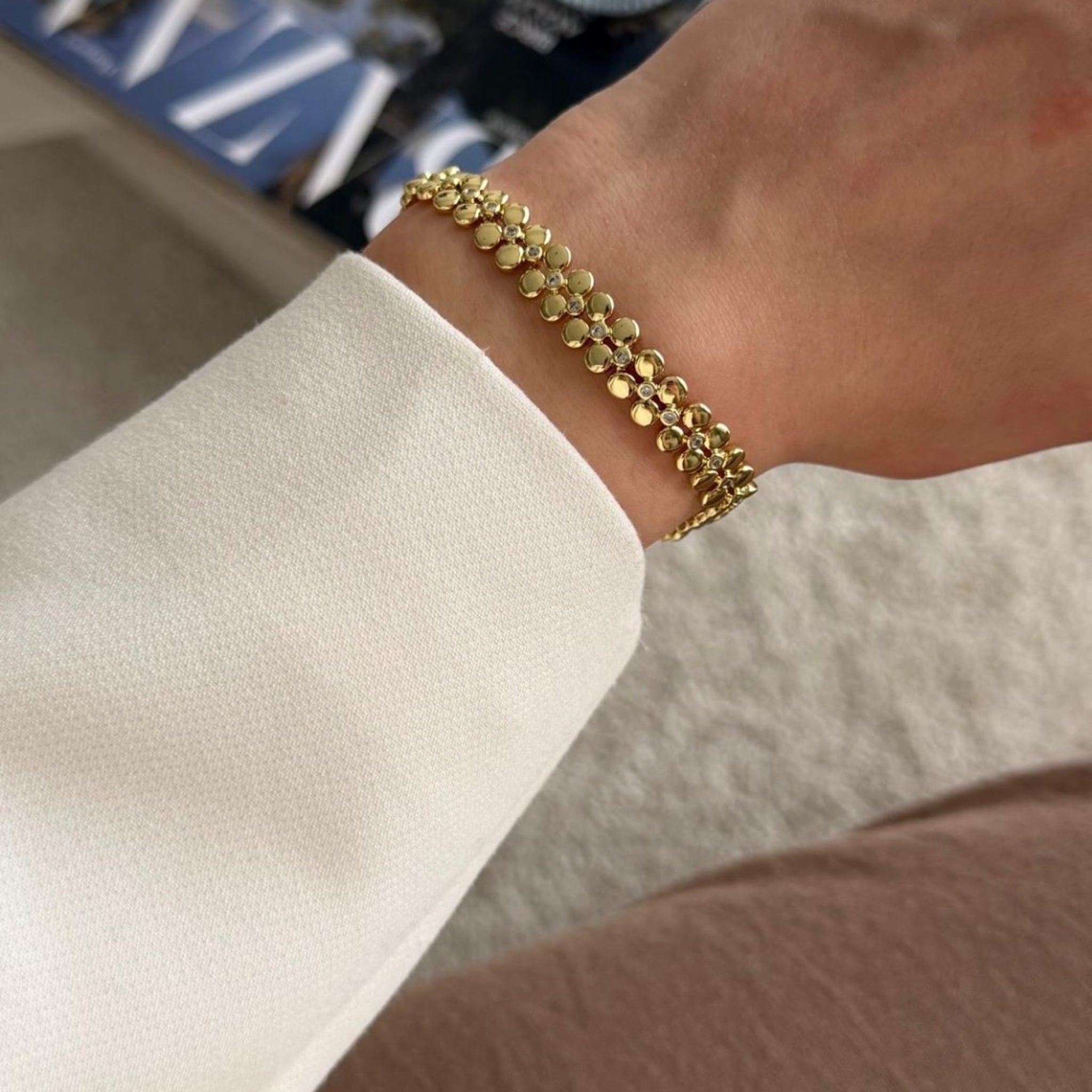 Vergoldetes Luxury Perlen Armband ✨
