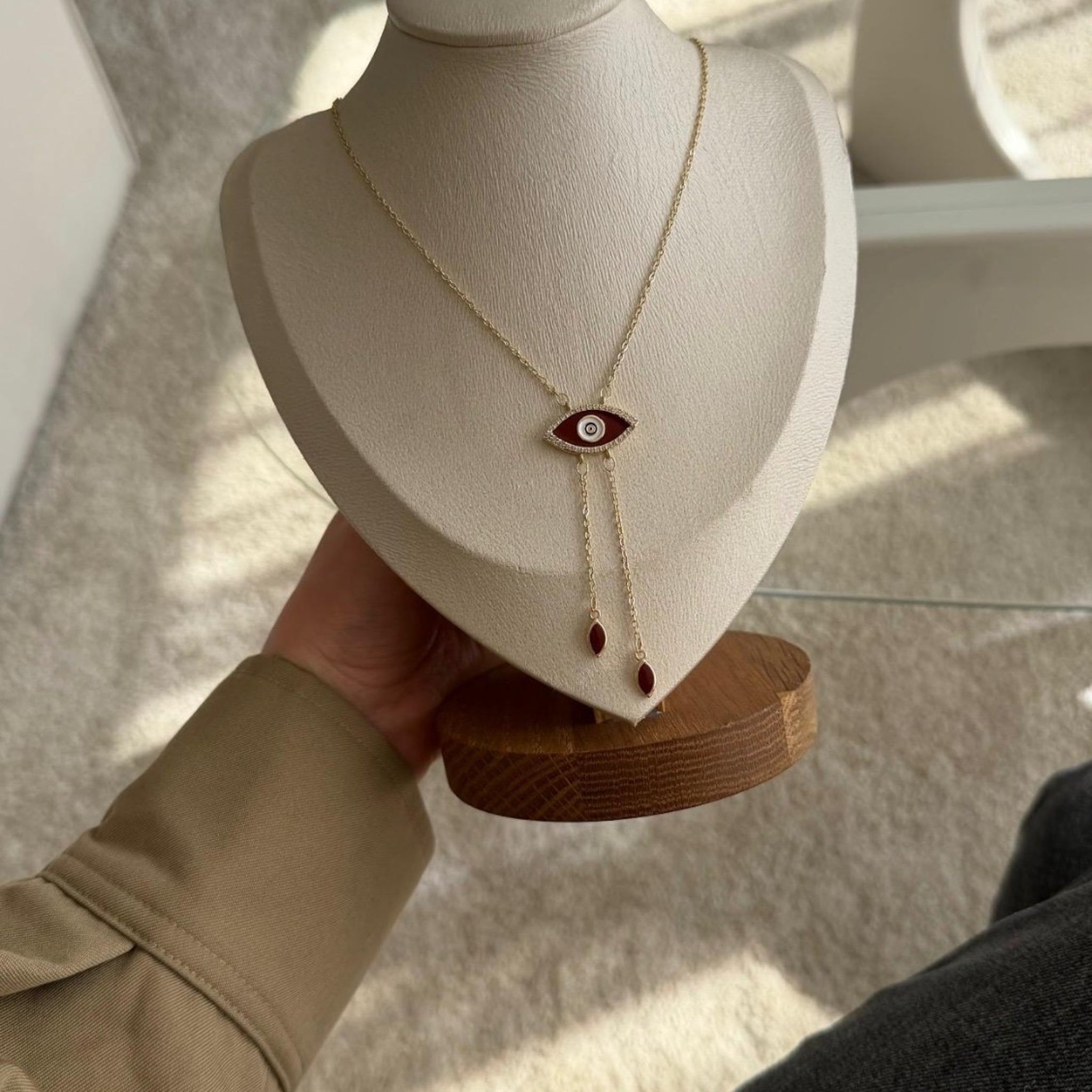 Vergoldete Evil Eye Halskette ✨